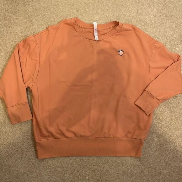 XHILARATION Orange Peach Emblem Sweatshirt.  Size XL - Picture 4 of 8